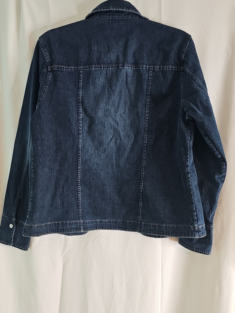 Christopher & Banks Dark Blue Denim Button-Front Jacket - Picture 5 of 7